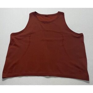 Lululemon Tank Top Athletic Workout Running Top Rust Size M Measurements in Desc